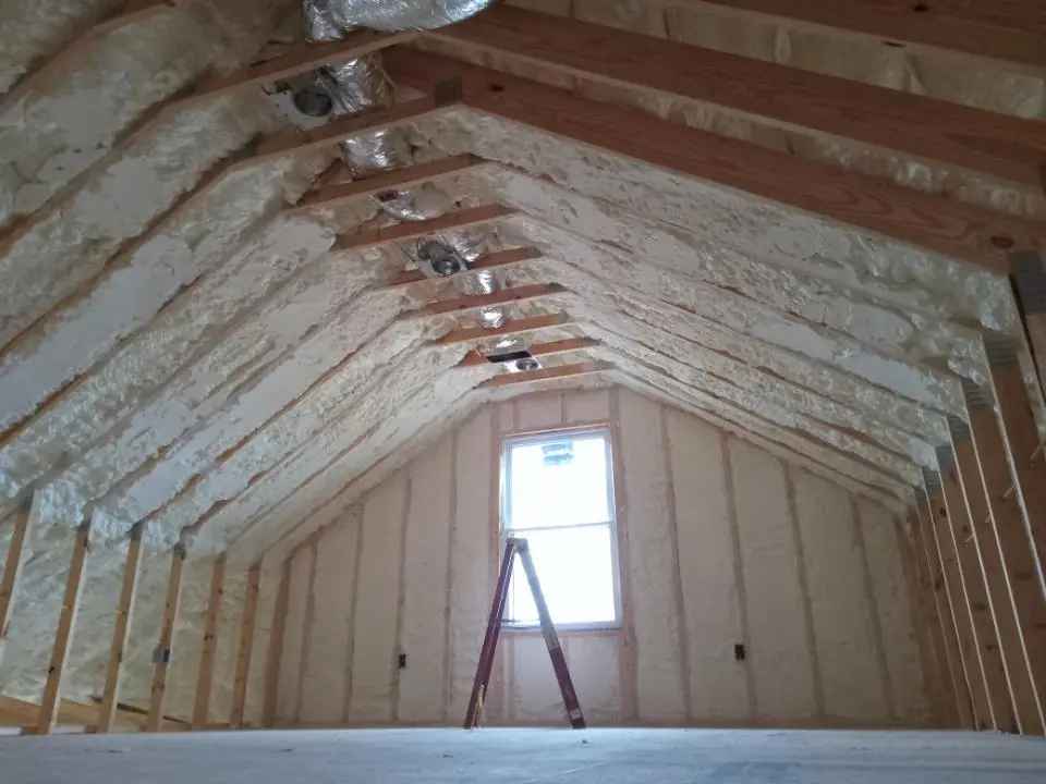 Spray foam roofing application for Crawl Space Insulation project in Marion